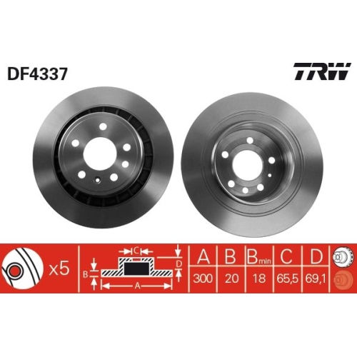 TRW Bremsscheibe DF4337