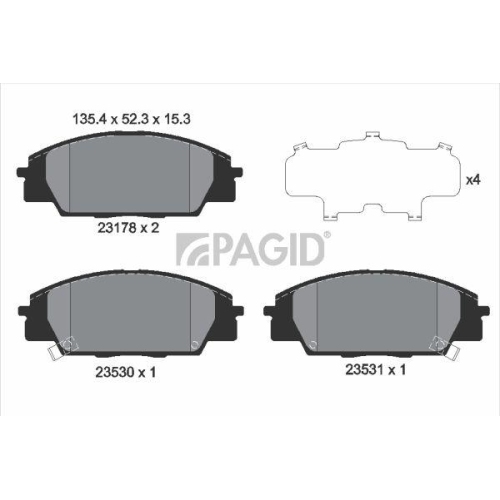 PAGID Bremsbelagsatz, Scheibenbremse T1280N