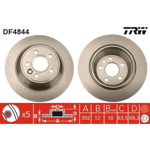 TRW Bremsscheibe DF4844