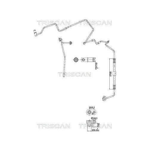 TRISCAN Hochdruck-/Niederdruckleitung, Klimaanlage 9010 29019
