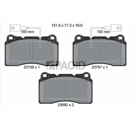 PAGID Bremsbelagsatz, Scheibenbremse T2308N