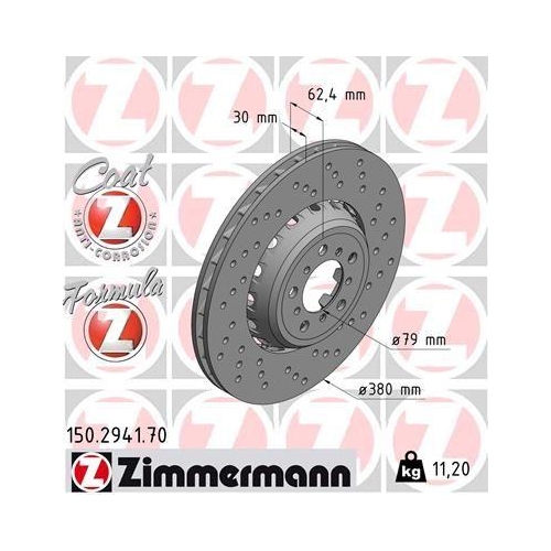 ZIMMERMANN Bremsscheibe FORMULA Z 150.2941.70
