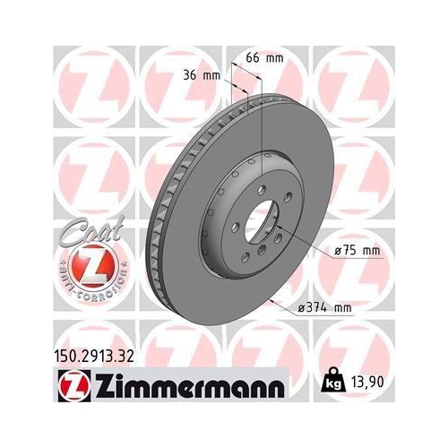 ZIMMERMANN Bremsscheibe FORMULA F 150.2913.32