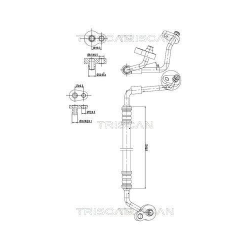 TRISCAN Hochdruck-/Niederdruckleitung, Klimaanlage 9010 16040