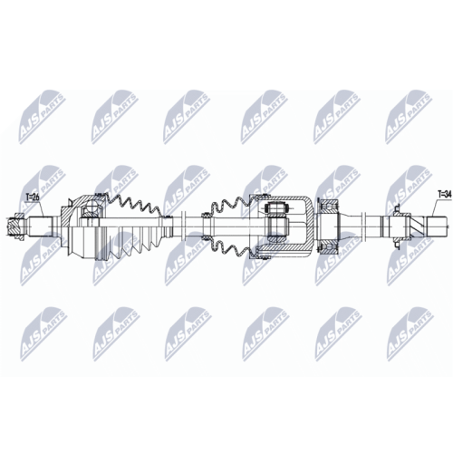 NTY Antriebswelle NPW-BM-156