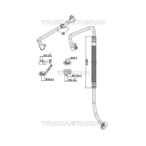 TRISCAN Hochdruck-/Niederdruckleitung, Klimaanlage 9010 29029
