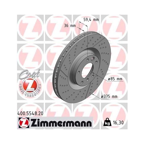 ZIMMERMANN Bremsscheibe COAT Z 400.5548.20