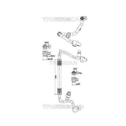 TRISCAN Hochdruck-/Niederdruckleitung, Klimaanlage 9010 16023
