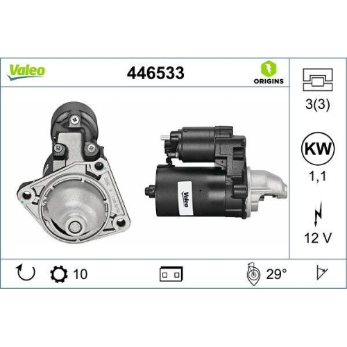 VALEO Starter VALEO ORIGINS 446533