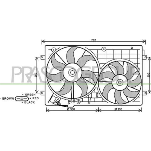 PRASCO L&uuml;fter, Motork&uuml;hlung PrascoSelection AD320F002
