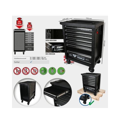 Werkstattwagen mit 7 Schubladen, leer KS TOOLS BT152900