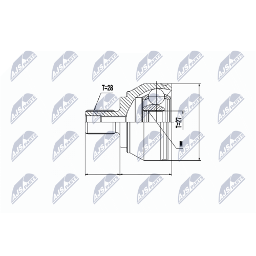 NTY Gelenksatz, Antriebswelle NPZ-VW-037