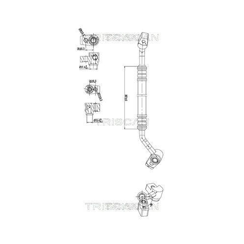 TRISCAN Hochdruck-/Niederdruckleitung, Klimaanlage 9010 16048