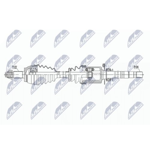 NTY Antriebswelle NPW-FT-041