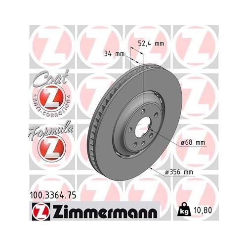 ZIMMERMANN Bremsscheibe FORMULA Z 100.3364.75