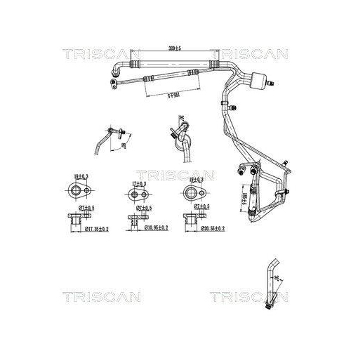 TRISCAN Hochdruck-/Niederdruckleitung, Klimaanlage 9010 28101