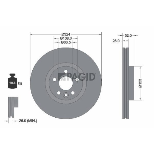 PAGID Bremsscheibe 55932NHC