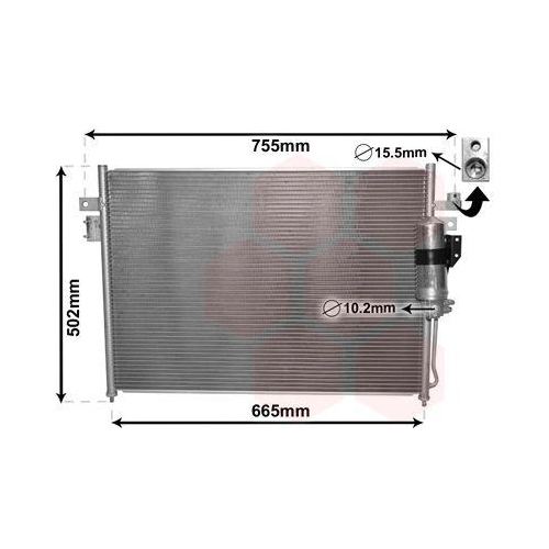 VAN WEZEL Kondensator, Klimaanlage 33005404