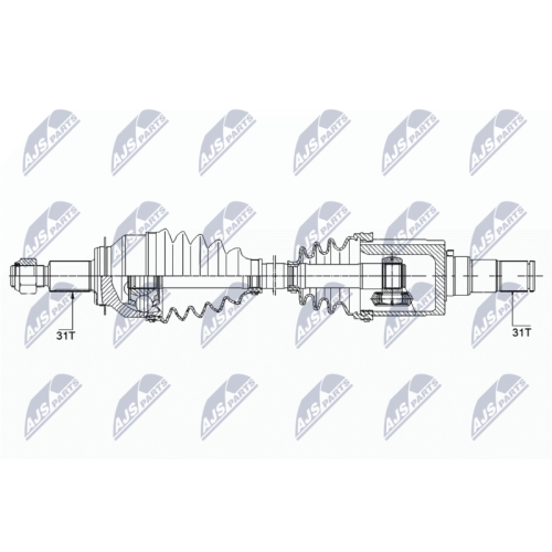 NTY Antriebswelle NPW-MZ-040