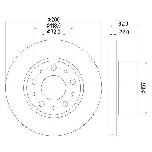 HELLA Bremsscheibe PRO 8DD 355 134-991