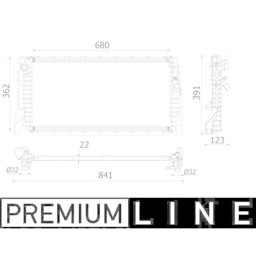 MAHLE Kühler, Motorkühlung BEHR *** PREMIUM LINE *** CR 2279 000P