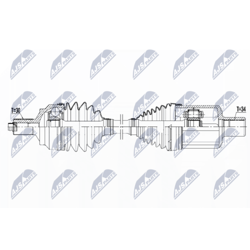 NTY Antriebswelle NPW-ME-096