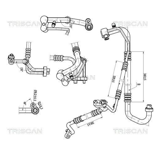 TRISCAN Hochdruck-/Niederdruckleitung, Klimaanlage 9010 24001