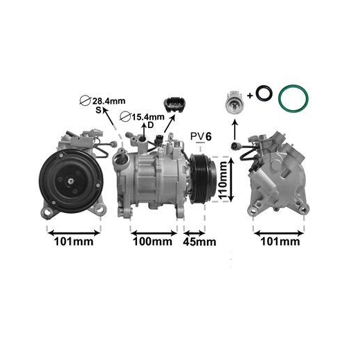 VAN WEZEL Kompressor, Klimaanlage *** IR PLUS *** 0600K499