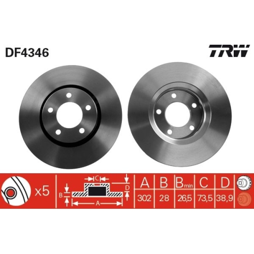 TRW Bremsscheibe DF4346