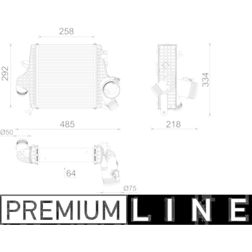MAHLE Ladeluftkühler BEHR *** PREMIUM LINE *** CI 640 000P