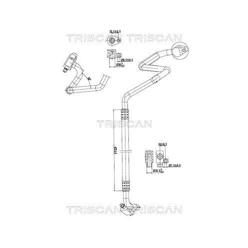 TRISCAN Hochdruck-/Niederdruckleitung, Klimaanlage 9010 28083