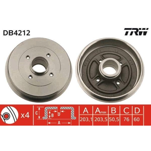 TRW Bremstrommel DB4212