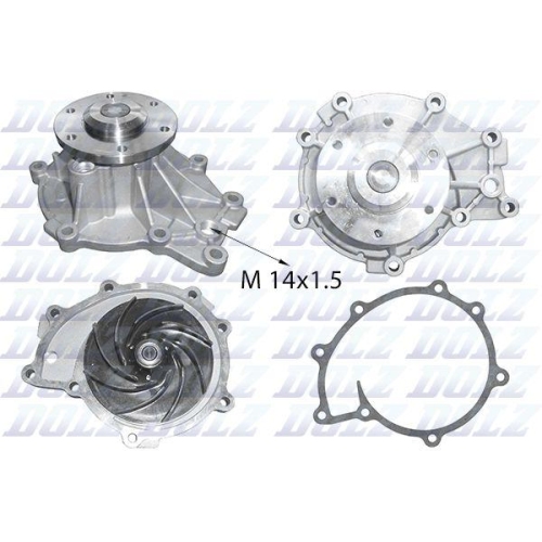 DOLZ Wasserpumpe, Motork&uuml;hlung M654