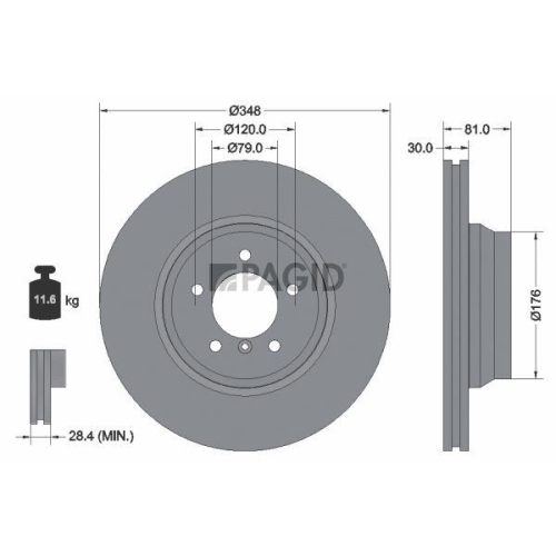 PAGID Bremsscheibe 54229NHC