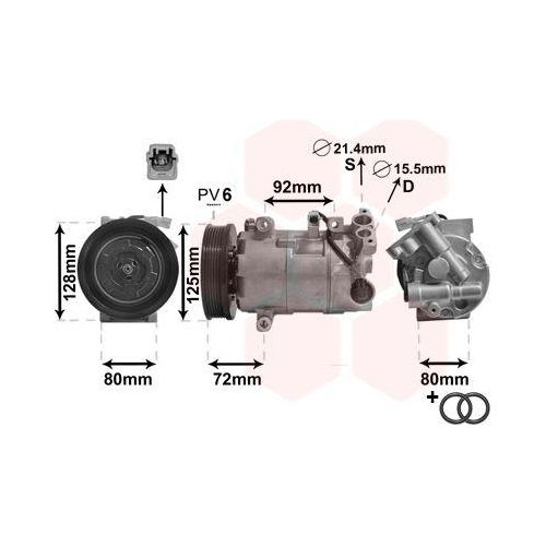 VAN WEZEL Kompressor, Klimaanlage *** IR PLUS *** 4300K489