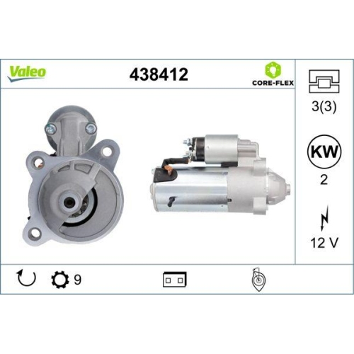 VALEO Starter VALEO CORE-FLEX 438412
