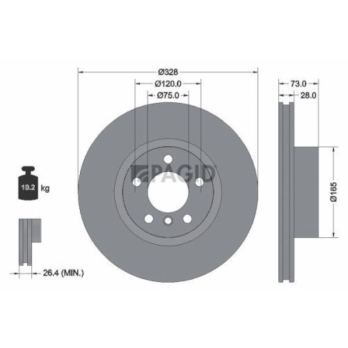PAGID Bremsscheibe 55571NHC