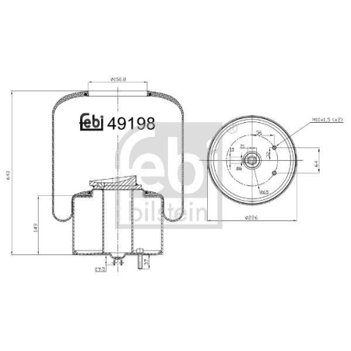 FEBI BILSTEIN Federbalg, Luftfederung 49198