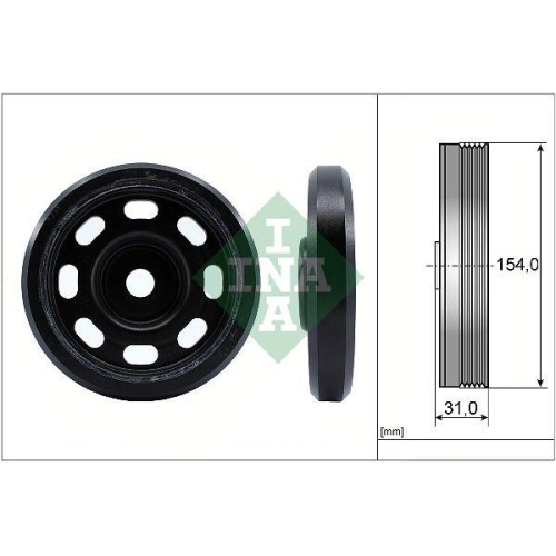 Schaeffler INA Riemenscheibe, Kurbelwelle 544 0170 10