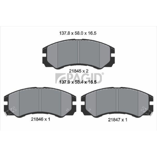 PAGID Bremsbelagsatz, Scheibenbremse T3033N