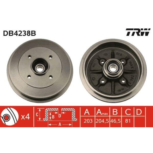 TRW Bremstrommel DB4238B