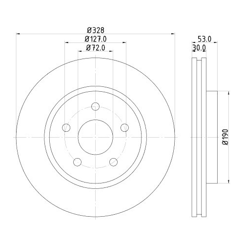 HELLA Bremsscheibe PRO 8DD 355 115-921