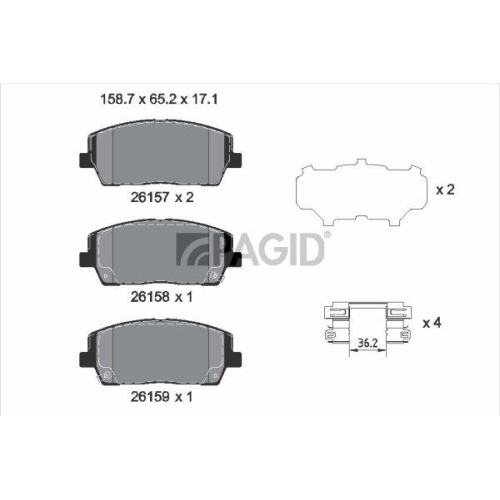 PAGID Bremsbelagsatz, Scheibenbremse T4187N