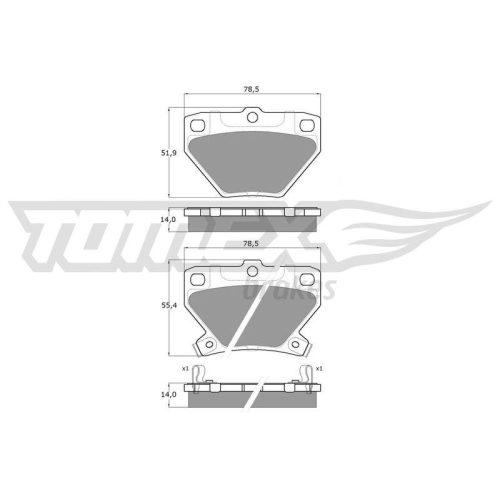 TOMEX Brakes Bremsbelagsatz, Scheibenbremse TX 13-77