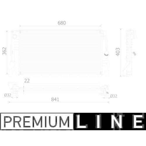 MAHLE K&uuml;hler, Motork&uuml;hlung BEHR *** PREMIUM LINE *** CR 2316 000P