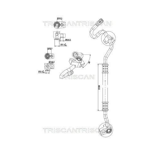 TRISCAN Hochdruck-/Niederdruckleitung, Klimaanlage 9010 16049
