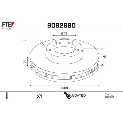 FTE Bremsscheibe COATED RANGE FTE 9082680