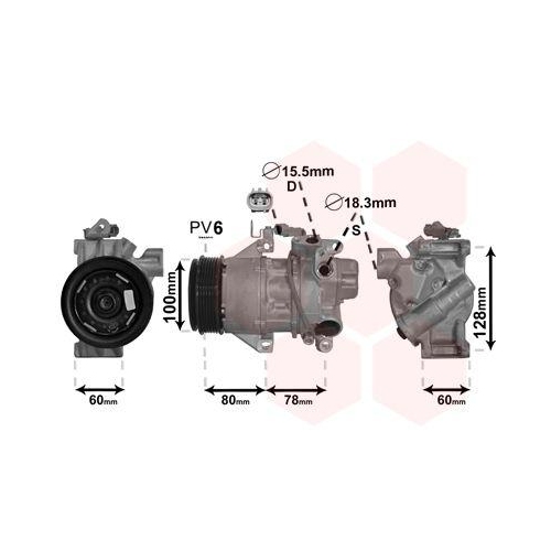 VAN WEZEL Kompressor, Klimaanlage 5300K618