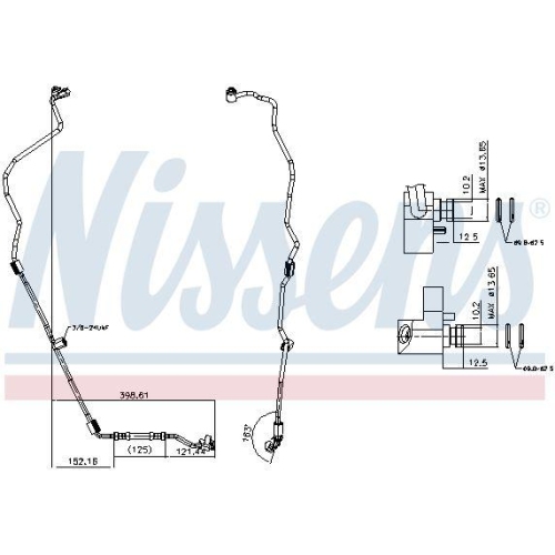 NISSENS Hochdruckleitung, Klimaanlage 843418