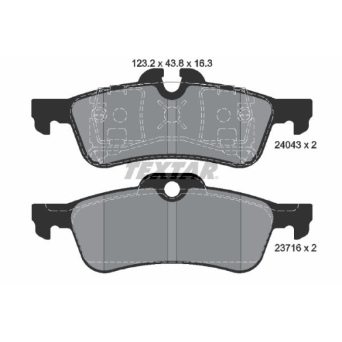 TEXTAR Bremsbelagsatz, Scheibenbremse Q+ 2404301